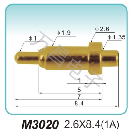 M3020 2.5x8.4(1A)pogopin	探针