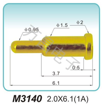 M3140 2.0x6.1(1A)充电弹簧针 磁吸式弹簧针