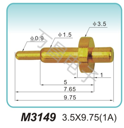 M3149 3.5x9.75(1A)充电弹簧针 磁吸式弹簧针