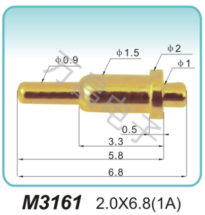 M3161 2.0x6.8(1A)pogopin 充电弹簧针