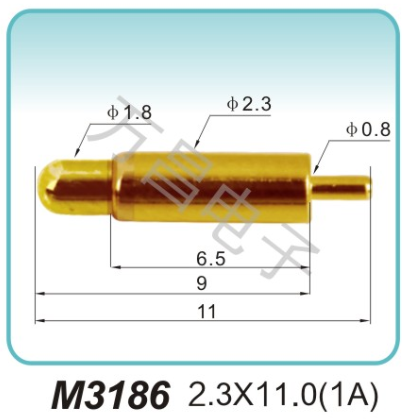 M3186 2.3x11.0(1A)pogopin 充电弹簧针