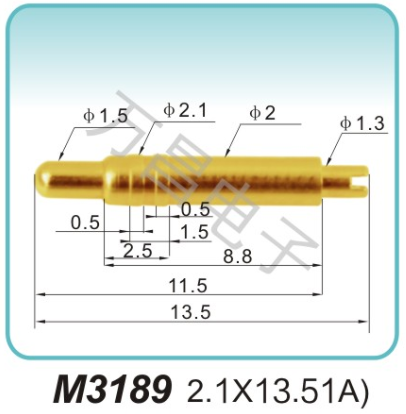 M3238 4.2x14.7(1A)探针 充电弹簧针 磁吸式弹簧针