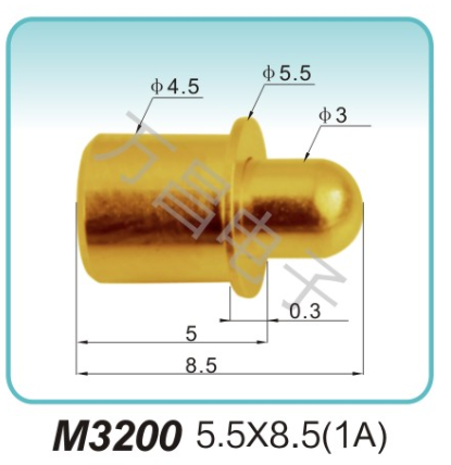 M3200 5.5x8.5(1A)探针 充电弹簧针 磁吸式弹簧针