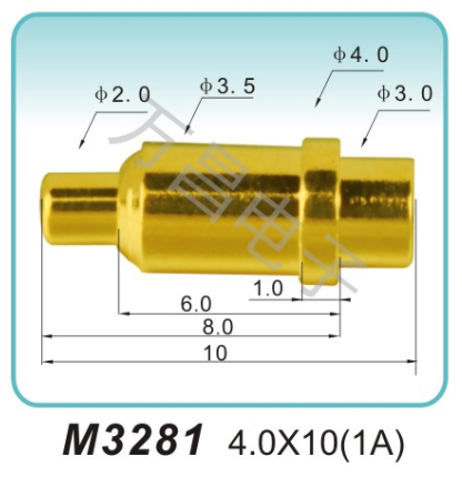 M3281 4.0x10(1A)pogopin 弹簧连接器