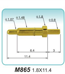 弹簧接触针M865 1.8X11.4 