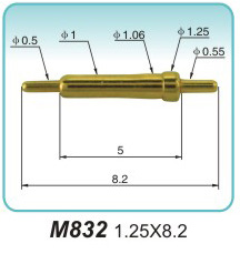铜弹簧端子M832 1.25X8.2