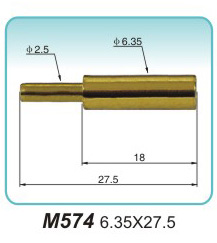 黄铜弹簧端子  M574  6.35x27.5