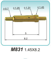 弹簧探针M831 1.45X8.2