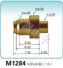 M1284 6.50x9.80(1A)弹簧顶针 pogopin   探针  磁吸式弹簧针