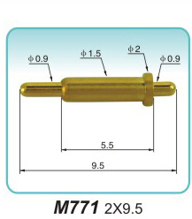 双头弹簧探针M771 2X9.5