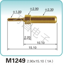 M1249 2.90x15.10(1A)弹簧顶针 pogopin   探针  磁吸式弹簧针