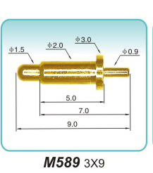 充电pin针  M589  3x9