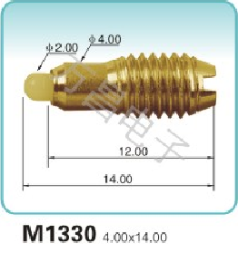 M1330 4.00x14.00pogopin弹簧顶针 pogopin   探针  磁吸式弹簧针