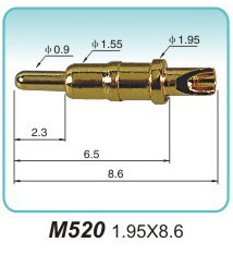 弹簧探针  M520   1.95x8.6