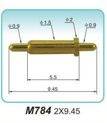 M784 2X9.45