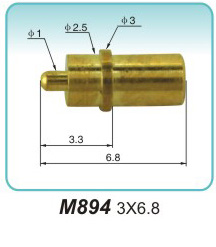 电流接触针M894 3X6.8 弹簧顶针 pogopin 弹簧连接器  探针