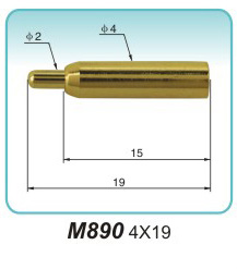 电源弹簧顶针M890 4X19 弹簧顶针 pogopin 弹簧连接器  探针