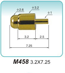 POGO PIN  M458   3.2x7.25