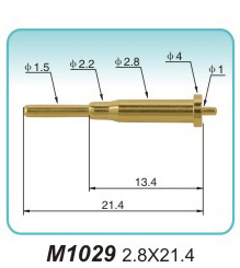 弹簧探针M1029 2.8X21.4