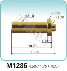M1286 4.50x11.75(10A)弹簧顶针 pogopin   探针  磁吸式弹簧针
