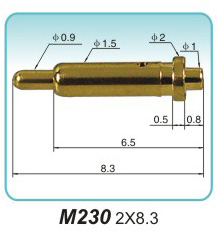 弹簧探针  M230 2x8.3