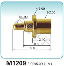M1209 3.00x5.00(1A)弹簧顶针 充电弹簧针 磁吸式弹簧针