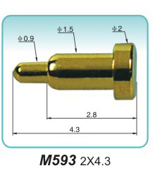 弹簧接触针  M593  2x4.3
