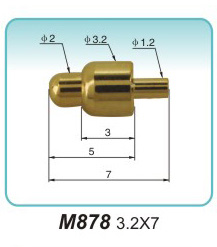 充电器弹簧针M878 3.2X7