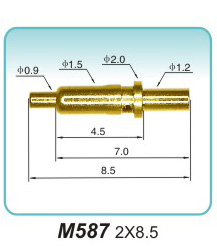 座充弹簧探针  M587  2x8.5