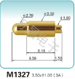 M1327 3.50x11.00(3A)pogopin弹簧顶针 pogopin   探针  磁吸式弹簧针