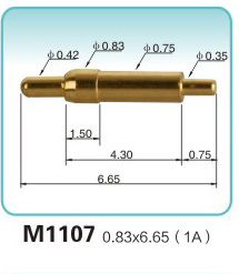 信号接触针M1107 0.83x6.65 (1A)
