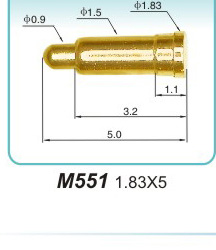 黄铜弹簧端子  M551  1.83x5