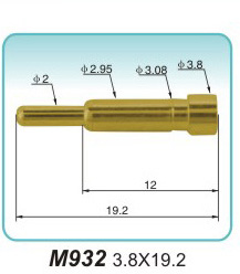 座充弹簧探针M932 3.8X19.2