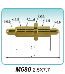 双头弹簧顶针M680 2.5X7.7