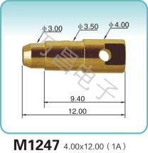 M1247 4.00x12.00(1A)弹簧顶针 pogopin   探针  磁吸式弹簧针