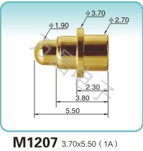 M1207 3.70x5.50(1A)弹簧顶针 充电弹簧针 磁吸式弹簧针