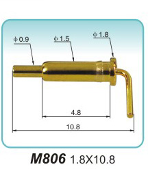 90度弹簧探针M806 1.8X10.8