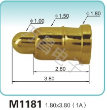 M1181 1.80x3.80(1A)弹簧顶针 充电弹簧针 磁吸式弹簧针