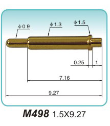 弹簧接触针  M498  1.5x9.27