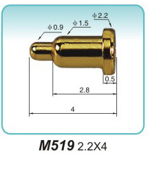 弹簧接触针   M519  2.2x4