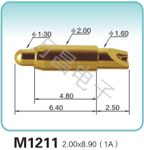 M12112.00x8.90(1A)弹簧顶针 充电弹簧针 磁吸式弹簧针